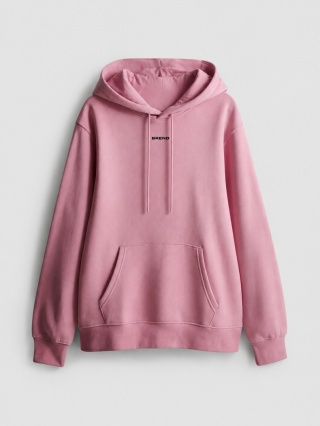 Bluza z kapturem BREND – Pink Essential Hoodie