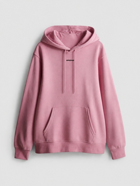 Bluza z kapturem BREND – Pink Essential Hoodie