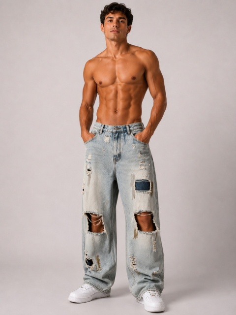 Jeansy Brend Wide Fit – Vintage Grey