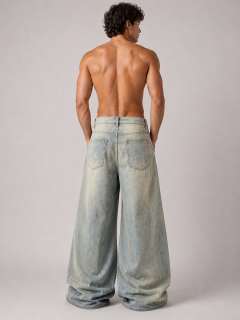 Jeansy Brend Wide Fit – Vintage Grey
