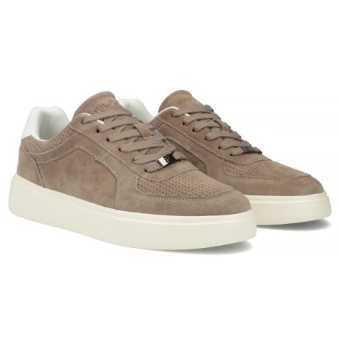 Skórzane sneakersy beżowe