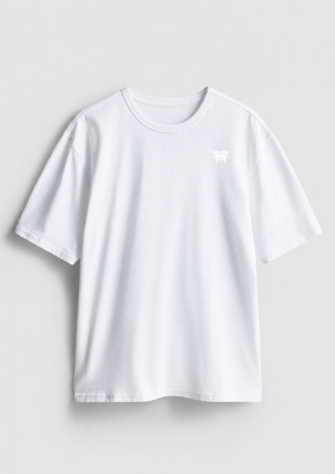KOSZULKA Z DRÓTKIM REKAWEM ESSENTIAL WHITE TEE. Męska modernity