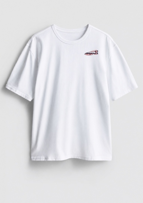 KOSZULKA Z DRÓTKIM REKAWEM OVERSIZE TEE SPORTY ATTITUDE. Everyday comfort. Męska modernity