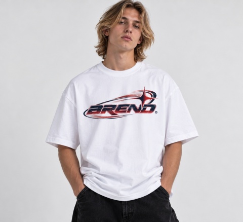 KOSZULKA Z KRÓTKIM RĘKAWEM GLOBAL VISION TEE. Męska modernity